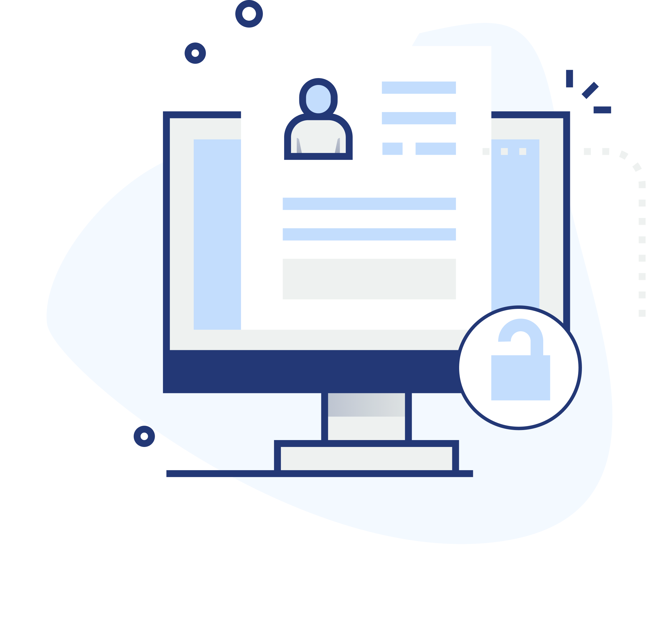 Secure health record access illustration